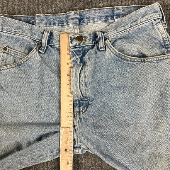 Wrangler Mens Jeans Size 34x29 Light Wash Regular Fit Straight Leg Denim Baggy - Picture 6 of 10